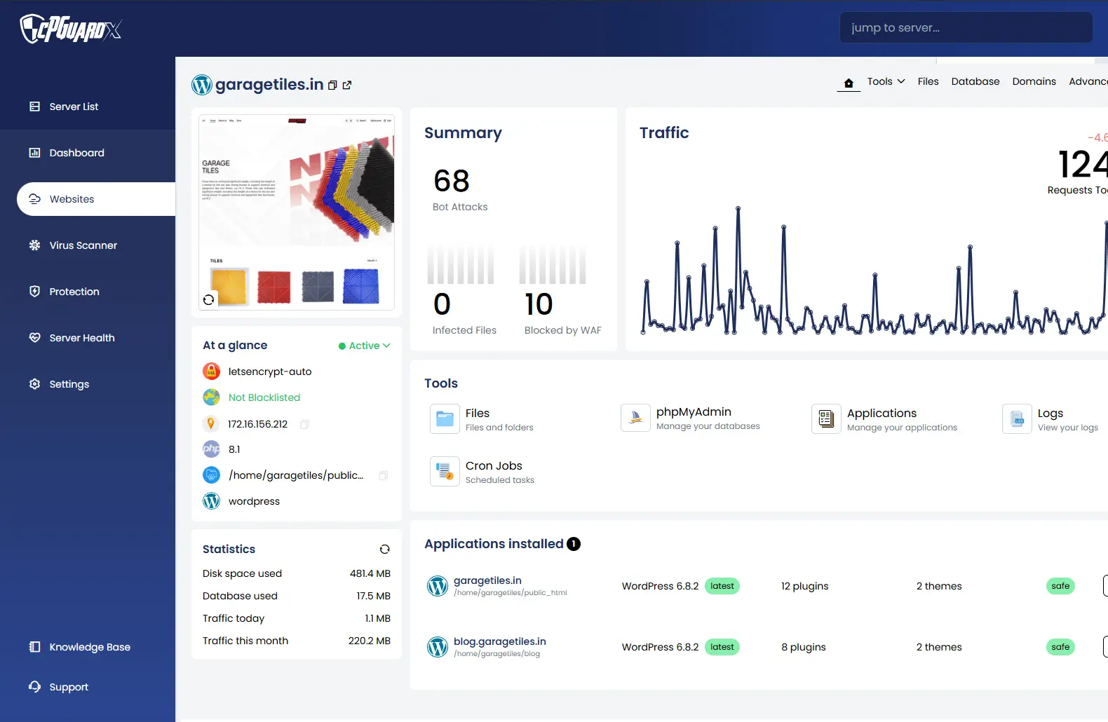 cPGuard X Website Screenshot